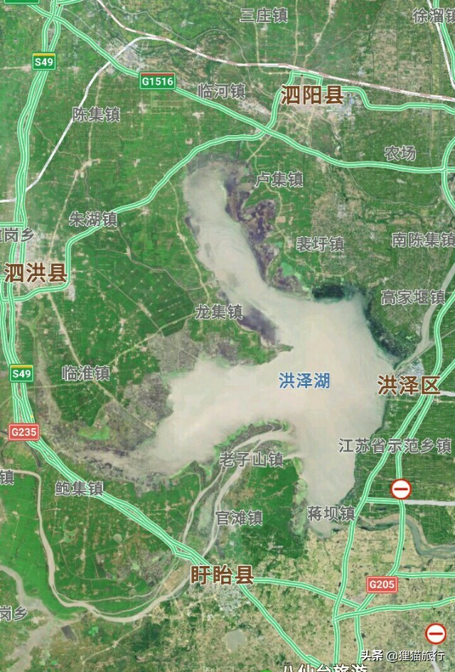 鄱阳湖、洞庭湖、太湖、洪泽湖、巢湖，5大淡水湖地形图