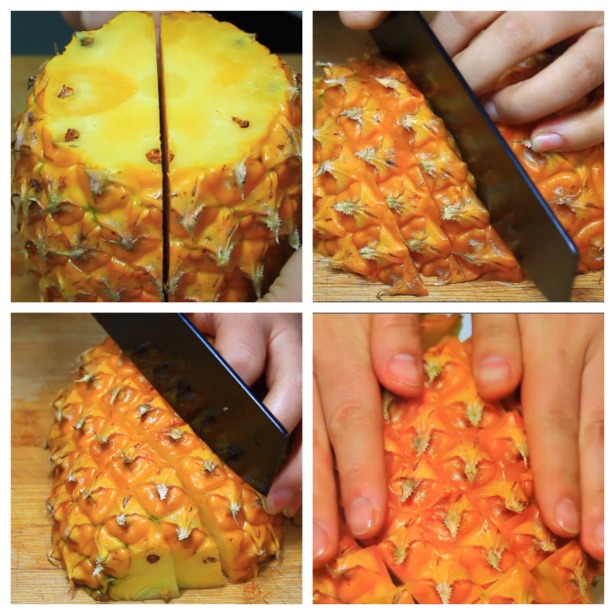 菠萝削皮不求人，教你3个小方法，只需一把菜刀，轻轻松松就搞定