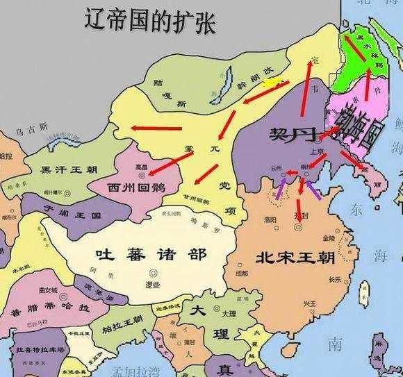 压制宋朝，有五个京城的辽国，它的上京现在在哪里？地图就能看到