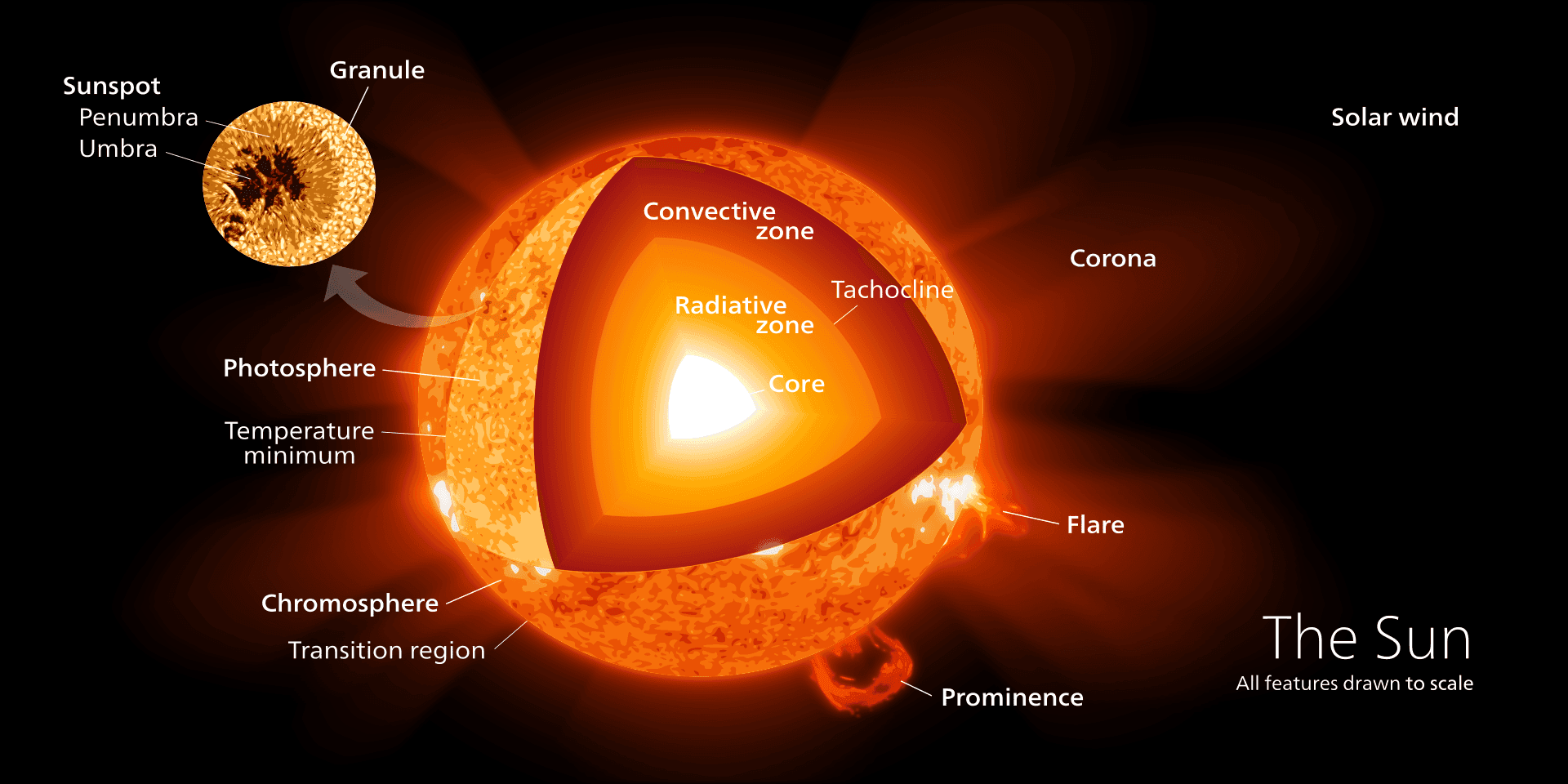 太阳的结构是怎样的？