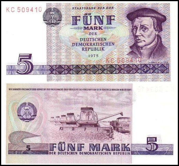 东德（民主德国）货币介绍，看看马克思 恩格斯等名人在钱上的风采