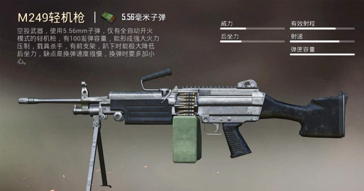 世界名枪：被电子游戏带入大众视野的“大菠萝”——M249班用机枪