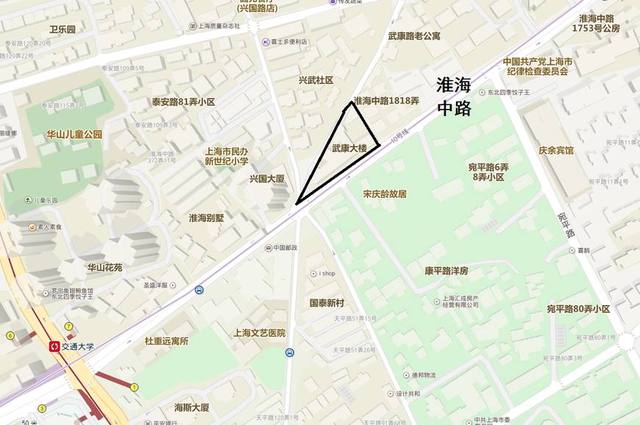上海淮海路上的一个三角地带，用法国地名命名，透着法租界风情