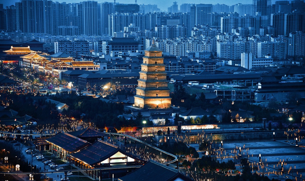 大雁塔陕西省西安市著名的旅游景点，被视为古都西安的象征