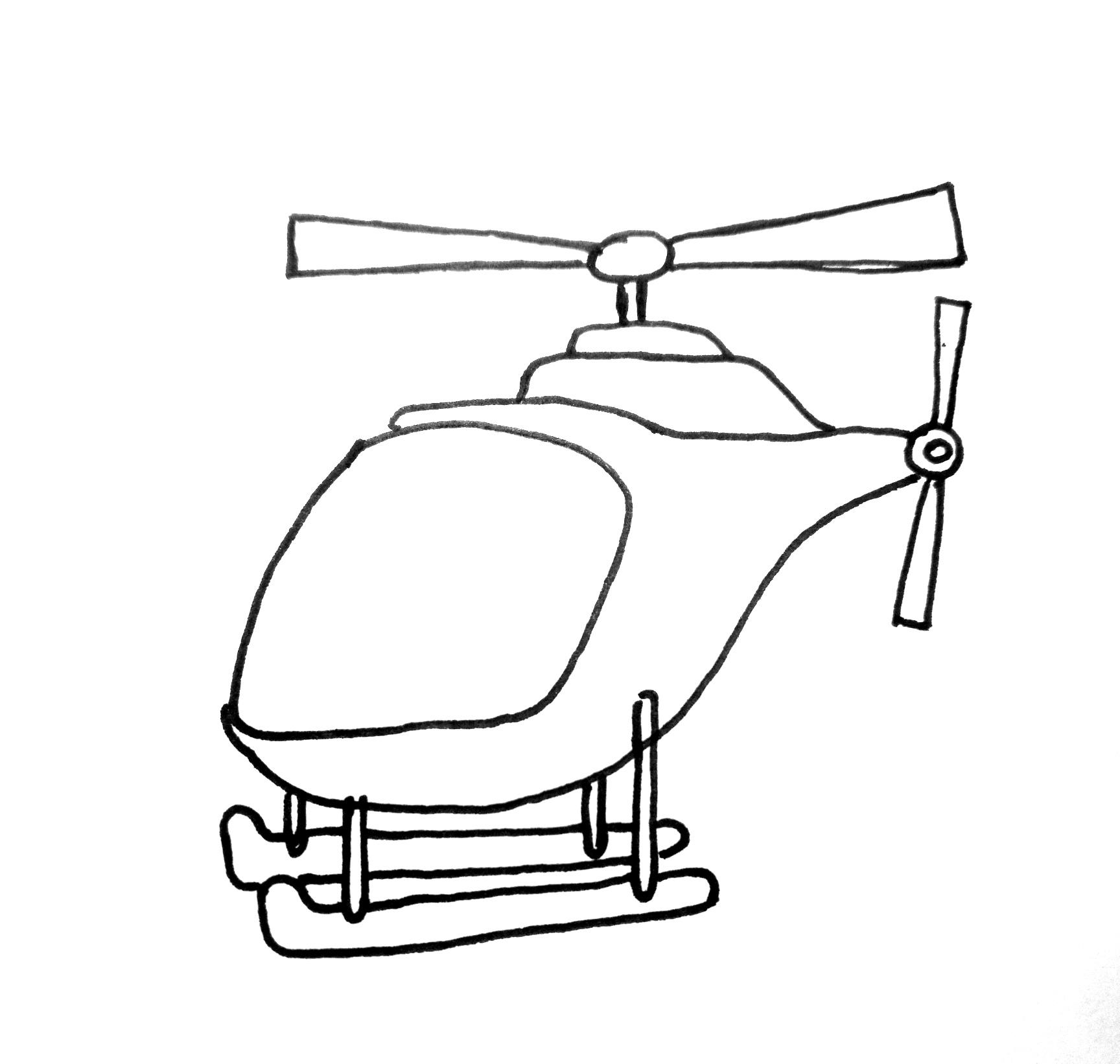 直升机怎么画（直升机简笔画教程)